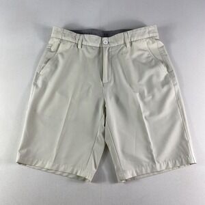 Hreski Shorts Men's 32 Beige Performance Stretch Golf 10" Inseam
